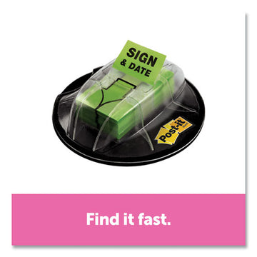 Post-it® Flags Page Flags In Dispenser, "sign And Date", Bright Green, 200 Flags-dispenser freeshipping - TVN Wholesale